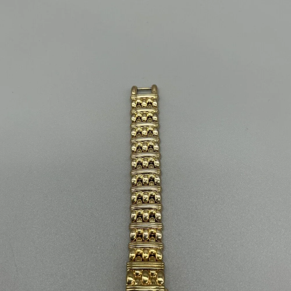 Vtg Citizen Elegance Womens Watch 14mm MOP Gold Tone Hidden Dial New Battery